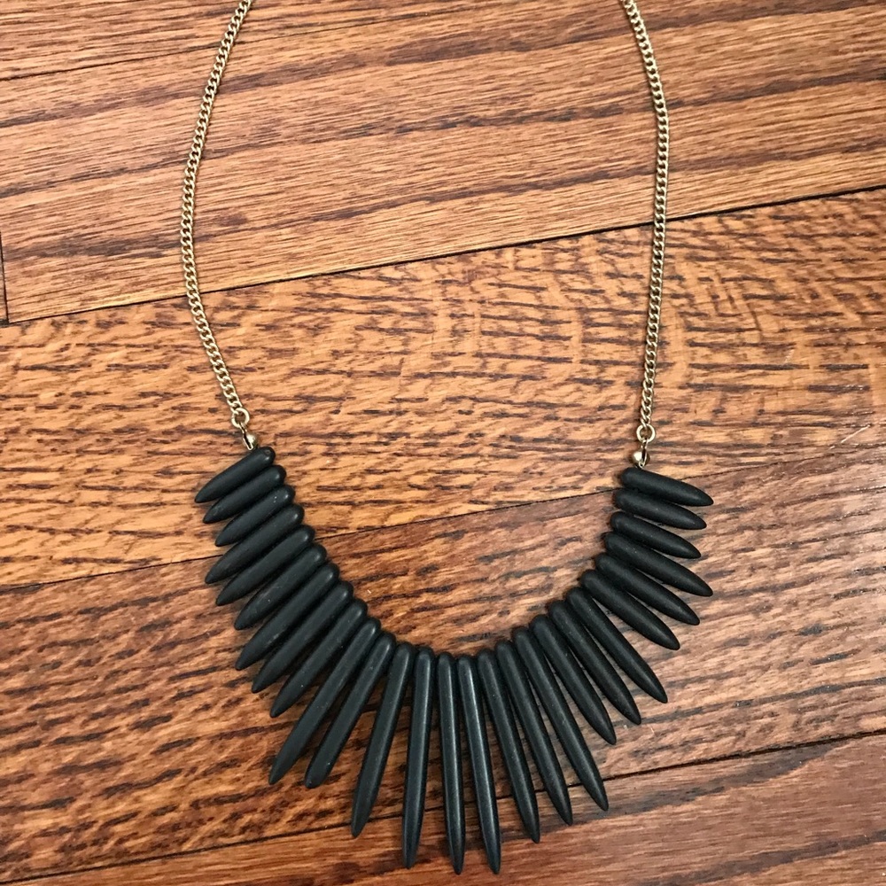 Black statement necklace